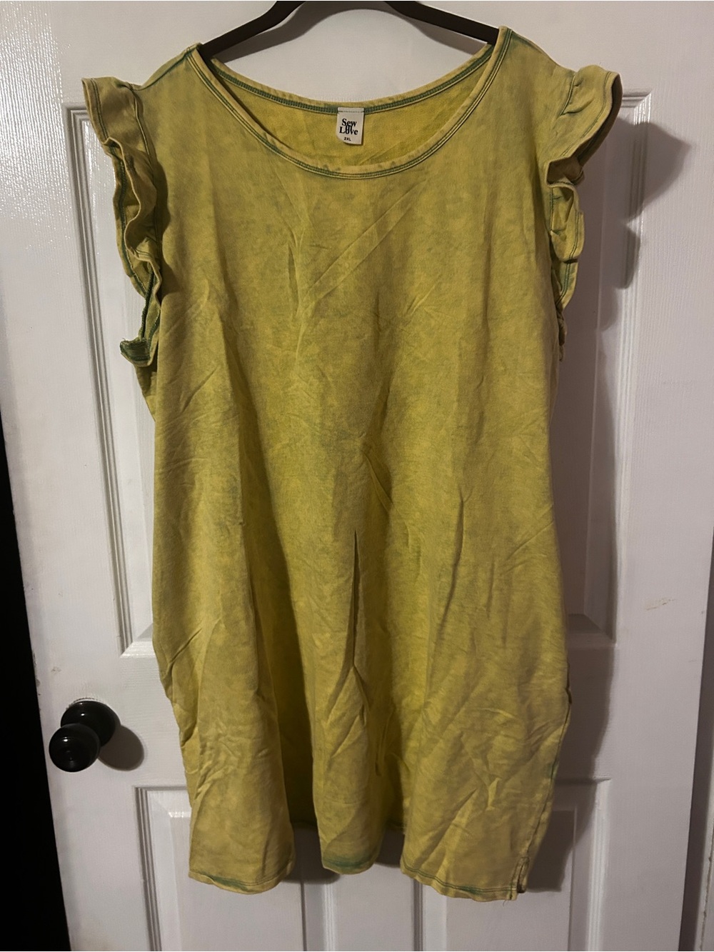 Sew In Love Lemon Ruffle Sleeve Mini Dress